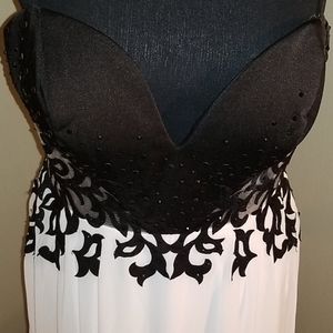 Dave & Johnny Black and White Wedding Dress